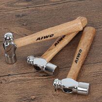  i Stainless round head safety nipple household hand hammer wooden handle hammer Stainless steel mini hammer Round tool hardware head hammer