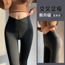 Shark Pants Woman 2022 Spring Summer Thin outside wearing underpants tight skinny and skinny hip high waist-to-hip Barbie pants