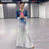 Classical Dance Suit China Dance Body Rhyme Dressing Govt Costume teacher body clothes Gradient Blouse Flutter and Elegant Clothing