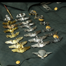 US Air Force Golden Flight Chapter Silver Marine Umbrella Drop Badge Uniform Gown Metal Skill Chapter Military Meme Badge