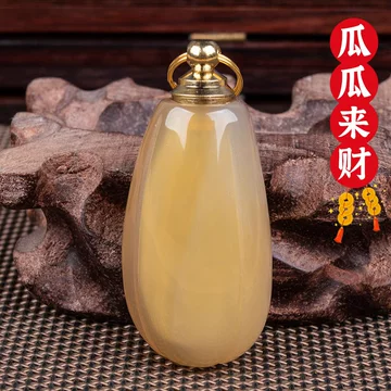 【寿山石】鼻煙壷　玉？小花瓶　鼻煙香 旧藏金沙石鼻烟壶全品如图所示，尺寸:6.2cm*5.0cm*2.1cm - 格桑