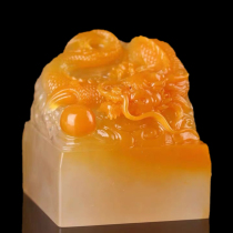 Qi Shanshushan Mountain Stone Laos northern Tian Yellowstone swaying pieces of the dragons world seal of the Three-Dragon Theater of the Handlebar