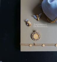 7.17 night live broadcast Light jewelry haute couture Retro museum 24k dumb gold plated series