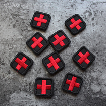 Mini Medical Badge Embroidered Velcro Badge 3D Embroidered Velcro Armband Outdoor Velcro Cross Badge