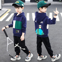  Childrens clothing boys autumn suit 2021 new spring and autumn middle and large childrens autumn boys autumn handsome clothes trend