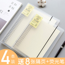 Cornell notebook A5 detachable grid clamp binding B5 simple loose-leaf paper coil wrong question A4 grid shell detachable small grid postgraduate entrance examination buckle activity page error correction college students