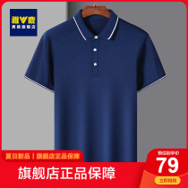 Yalu polo shirt mens 2021 summer new ice silk cool thin top business lapel short-sleeved T-shirt men