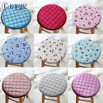 Round stool cover linen cotton fabric clip cotton Home Round Dining Chair Cushion Double Layer Thickened Plush Noodle Restaurant Restaurant Washable