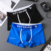 New Briefs Mens Underwear Pure Cotton Four-corner Pants Adults Upscale Breathable Big Code Flat Corner Pants Mens Boys Shorts