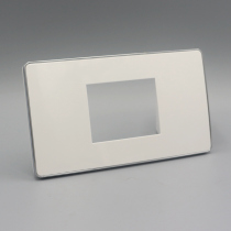  Silver edge 120 type two-position wall plug switch panel Wall weak current panel can be freely combined 128 type module