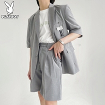 Playboy boys suit suit summer thin casual shorts Net red fried street Ruffian handsome mens suit jacket