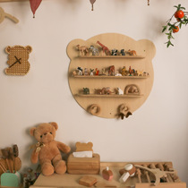 INS Nordic round wall hanging rack hanging wall decoration wall childrens room decoration baby bear shelf
