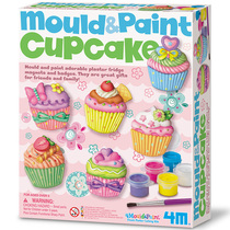 4M STEAM education PLASTER COLOR mold CUPCAKE Hong Kong imported creative hand-painted refrigerator stickers