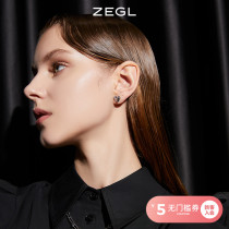 ZEGL Loving Ear Nail Woman 2022 New Tide Earrings Senior Feel Light And Luxurious Wind 925 Silver Needle Ear Ornaments