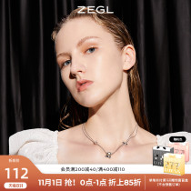 ZEGL designer childlike bear Series double bow necklace female summer cute bear pendant choker