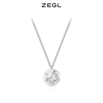  ZEGL designer shell butterfly necklace female niche design sense personality pendant simple temperament net red clavicle chain