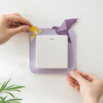 Paper crane switch cover cover cover artifact creative living room bedroom anti-dirty decoration cover ugly switch stickers