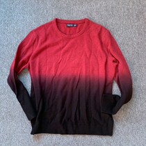 2022 brand all wool leisure sports autumn and winter mens long sleeve round neck gradient color bottoming sweater cardigan