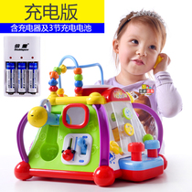 Hui Le Toys Happy Little World Sound and Light Music Multifunctional Early Education Enlightenment Game Table Baby Baby Baby