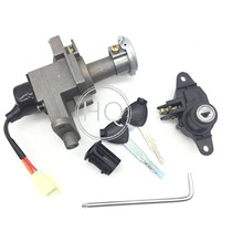 Suitable for Suzuki Rui Cai QS125T-4 lock QS125T-4B 4C set lock seat lock electric door lock country three three line