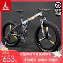 Phoenix folding bike mens 26 inch big tire snowmobile variable speed full shock adult mountain bike Motocross bike