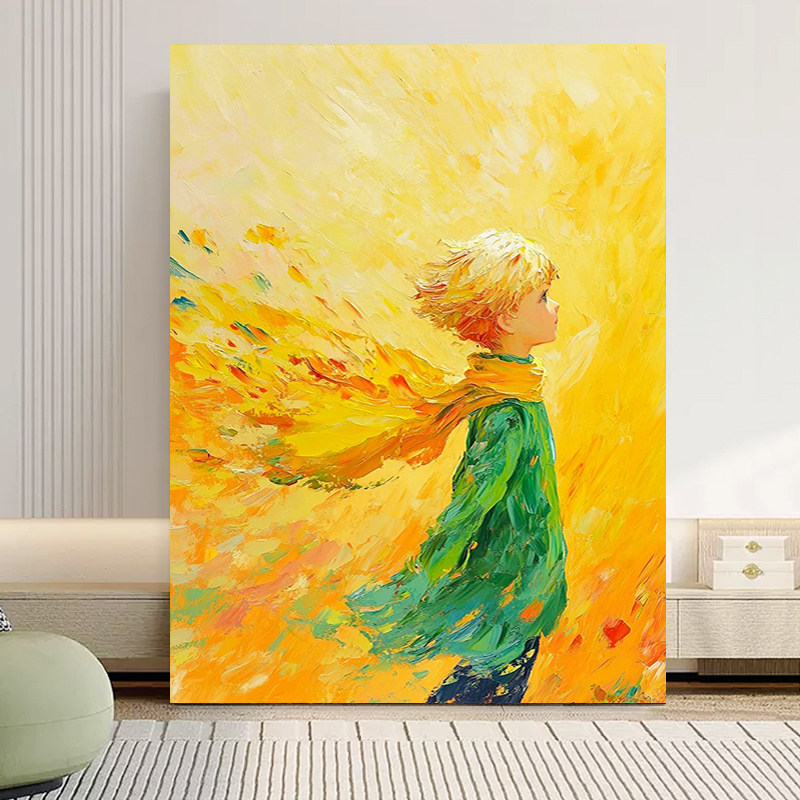 油画原画　30cm 「格子小人」 O1CN011yE9bd1kkjJoUhdBz_!!