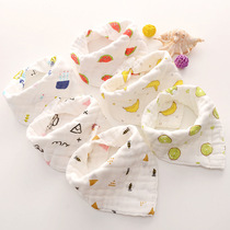 8-story baby saliva towel pure cotton by buckle Triangle Towel Breathable Absorbent Gauze Newborn Baby Feeding Towel Baby Enclosure Mouth