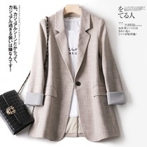 Net Red Coat small suit ladies Korean version 2021 Spring and Autumn New loose casual British style suit jacket tide