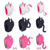 AturDive cartoon cat girl diving cap cat headgear snorkeling sunscreen tail can change black pink and white 3 colors