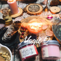 (Magic Q)Handmade Herbal Candle Make-a-Wish Candle Love Fire Diffuse Candle Magic Q