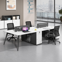 Staff office table and chair combination office computer table modern simple staff station Double 2 4 four person card holder