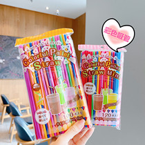 2 pieces minus 5 Japanese baby children disposable colored straw drink water Cup replacement straw maternal available