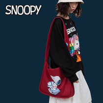 Snoopy Japanese Fashion Sabbath Bag in Cartoon Single Shoulder Art Bag Student Canvas Bag Shopping Bag