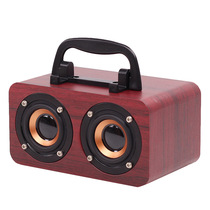 Three-in-one multi-function wooden Bluetooth speaker Wireless radio audio subwoofer mobile phone universal plug-in card large volume