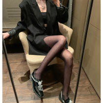 Autumn and winter Korean version 2022 new all-match Japanese stockings thin section love wave point one-piece bottoming socks womens pants tide