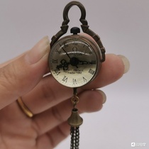 Antique Miscellaneous mini pocket watch crystal mechanical watch small crystal mechanical watch retro pure copper neck watch