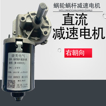 Chechen Motor high torque 12v60w worm gear reduction Motor Motor copper turbine right facing D shaft