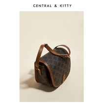 CENTRALKITTY reading Arc de Triomphe saddle bag autumn and winter womens bags caramel bag middle shoulder bag-music of the tide