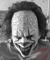 Halloween Full Face Clown Back Soul Mask Adult Glowing Headgear Intima Room Script Kill room escape ncc