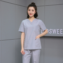 Jane Fei love gray hand wash clothes brush hand isolation clothes dental pet hospital beauty work clothes suit suit