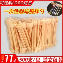 Disposable coffee spoon Coffee mixing stick Test experiment Plastic spoon spoon long handle spoon 500 pcs