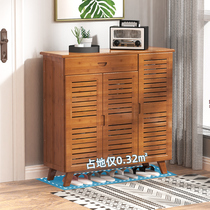 Shoe cabinet home door large capacity simple porch cabinet multi-layer indoor good-looking dust-proof economical solid wood shoe rack