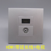Silver gray HDMI with extension cable TV HD in-line TV cable HDMI HD video TV