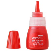Deli 9879 photosensitive printing oil Seal engraving stamp pad Using printing oil 10ml red office supplies