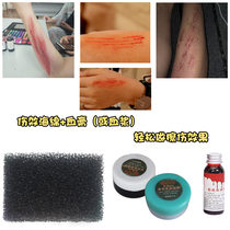 Fake wound props injured scar film makeup scar sponge plasma fake blood bruise skin wax nosebleed bruise