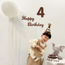 Ins Xiaohongshu with the same paragraph simple happy birthday letter balloon photo props one-year-old layout scene decorations