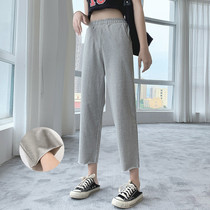 Sweatpants womens thin loose 2021 summer new high waist thin straight pants small guard pants casual pants