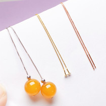 S925 Pure Silver Round Pearl Earline Empty Toinlaid Pearl Honey Wax Amber Ear Wire Toed Women Wear Pearl Silver Accessories