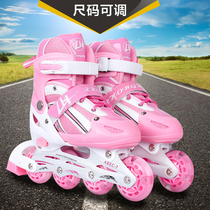 Skate shoes girls adjustable size skates can brake children boys full suit beginners roller skating adults