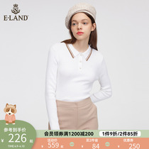 ELAND clothed 2022 Spring new small crowdgentleness design feeling white sweaters jersey sweater women